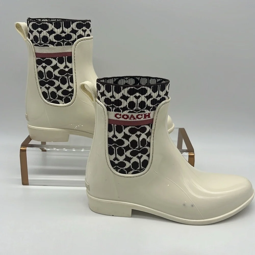Coach Rivington Rain Bootie Chalk